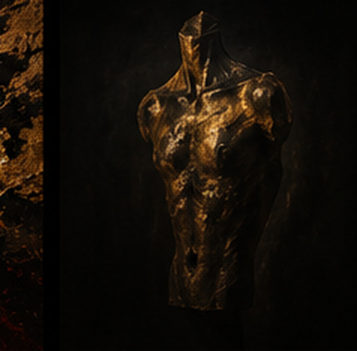 Untitled Form by Eliza Vântu, 2030, bronze and steel