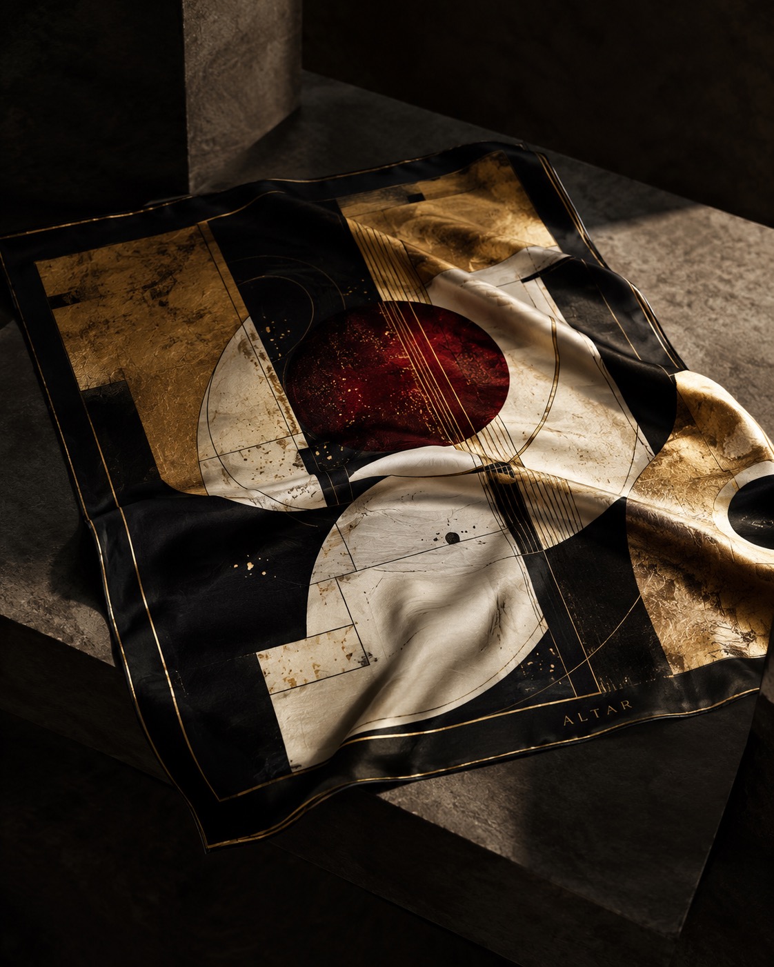 ALTAR Geometry Silk Scarf